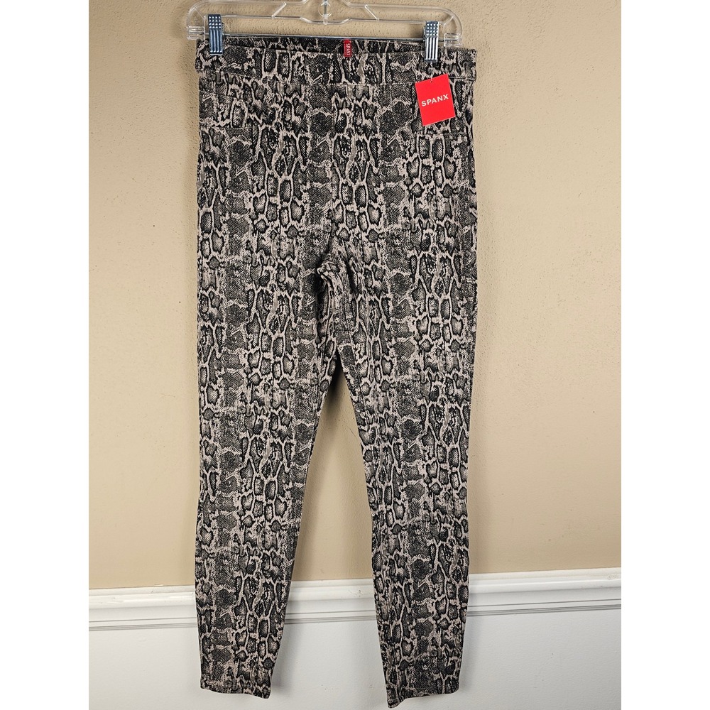 NWT Spanx Womens Taupe Snakeskin Jeanish Ankle‎ Leggings Medium